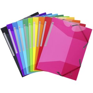 Exacompta PP Iderama folder 3 flaps with elastic band A4...