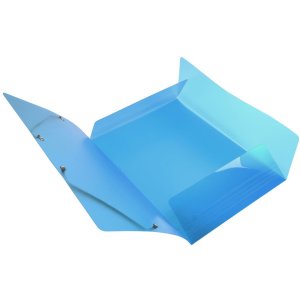 Exacompta folder PP 500µ 3 flaps elasticated drawstring Iderama A4 light blue