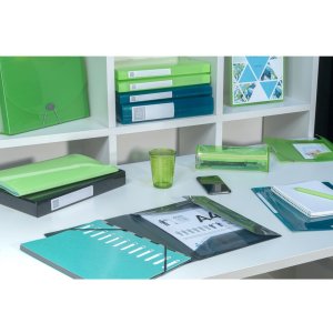 Exacompta Folder 3 Flaps Elasticated Iderama A4 Anise Green