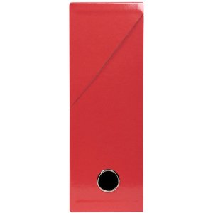 Cardboard transfer box, spine 90mm, 25x33cm for DIN A4 - Iderama - red