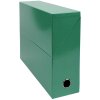 Cardboard transfer box, spine 90mm, 25x33cm for DIN A4 - Iderama - Dark green