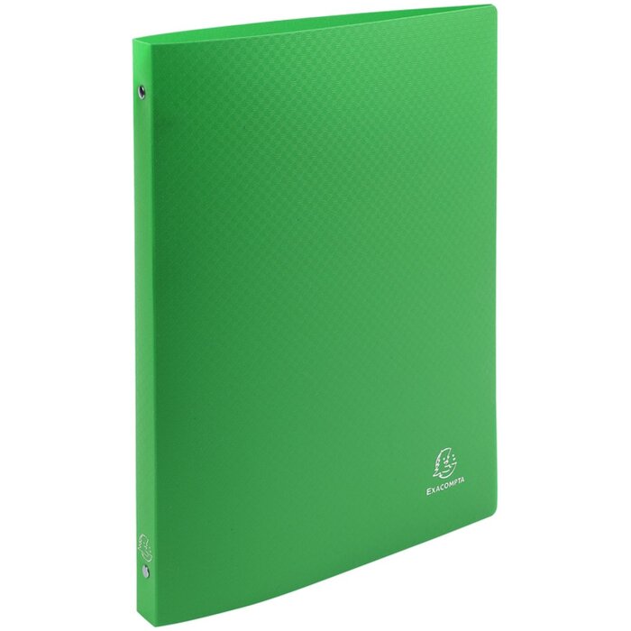 Exacompta ring binder PP 500µ 4 rings spine 20 mm opaque DIN A4 light green