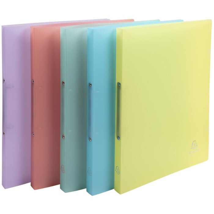 Exacompta ring binder A4 PP 2 rings 15 mm Chromaline Pastel colours assorted