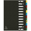 Exacompta HARMONIKA elasticated file Colorspan 12 compartments DIN A4 Black