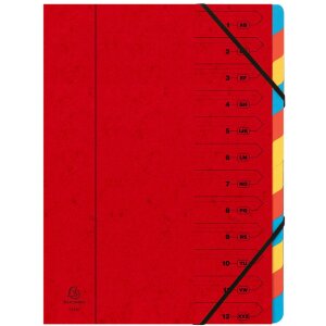 Exacompta Folder Colorspan Cardboard with elastic band 12...