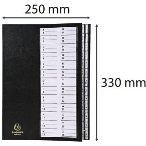 Exacompta 621226E Organiser folder with fixed lid stretchable spine 25x33 cm