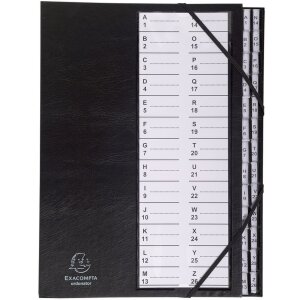 Exacompta organiser folder elasticated harmonica spine 26...