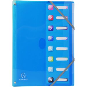 Exacompa organiser folder stretchy spine 8 compartments...