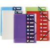 Exacompta organiser folder elasticated 3 flaps 8 compartments A4 Crystal Colours assorted