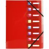 Exacompta organiser folder elasticated 3 flaps 8 compartments A4 Crystal Colours assorted