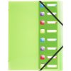 Exacompta organiser folder elasticated 3 flaps 8 compartments A4 Crystal Colours assorted