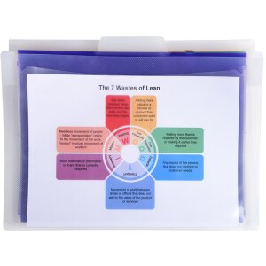 Hanging file Crystal with 6 compartments DIN A4 transparent