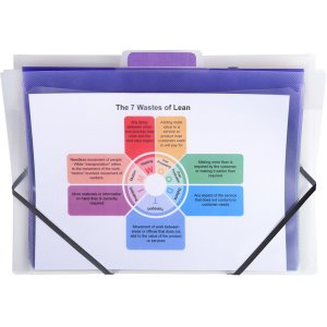 Hanging file Crystal with 6 compartments DIN A4 transparent