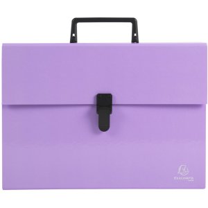 Exacompta Stretch Document Case Handle Aquarel 18 compartments assorted colours