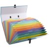 Exacompta Stretch Document Case Handle Aquarel 18 compartments assorted colours