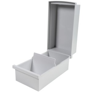 Exacompta card index box with cover for index cards DIN A7 light grey