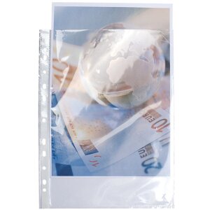 Exacompta pack of 10 brochure pockets perforated smooth...