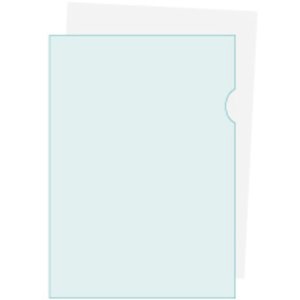 Exacompta pack of 100 smooth PVC 130µ A4 format document sleeves blue