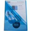 Exacompta pack of 100 smooth PVC 130µ A4 format document sleeves blue