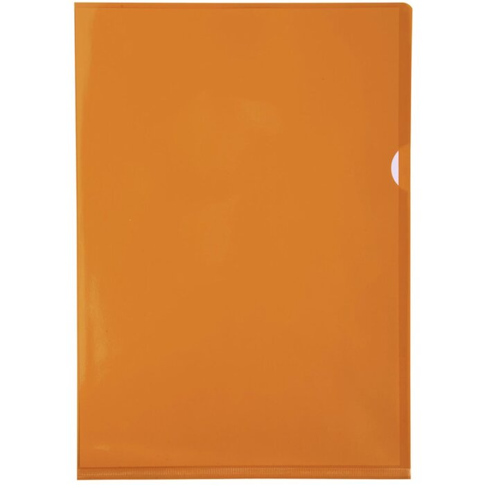 Exacompta 100 file folders smooth PVC 130µ DIN A4 Orange