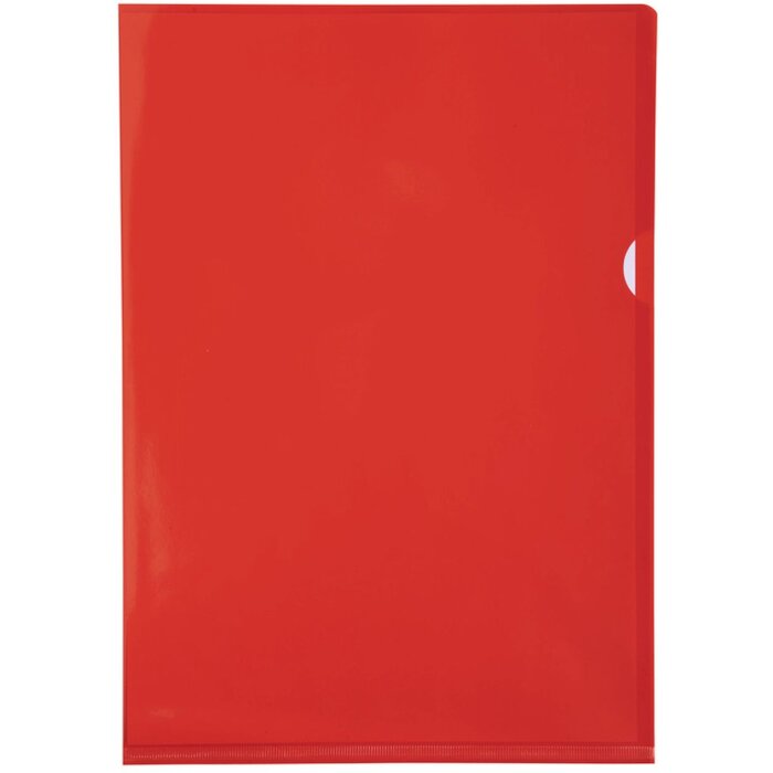 Exacompta file pockets 130µ DIN A4 red 100 pieces PVC smooth