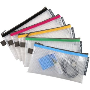 Exacompta bag EVA with zip flexible transparent PP...