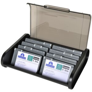 Exacompta card index box Topline black for 400 business...