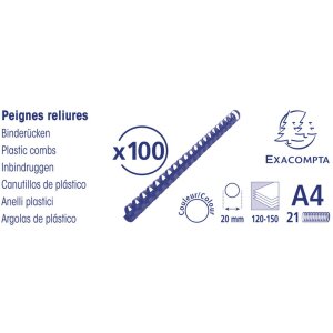 Exacompta 75601E PVC binding spirals 20mm for DIN A4 21...