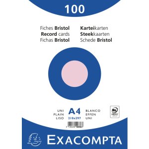 Exacompta Index Cards blank DIN A4 100 pieces shrink...