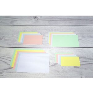 Exacompta index cards A7 lined 100 pieces azure blue