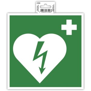 Adhesive sign defibrillator 20 cm