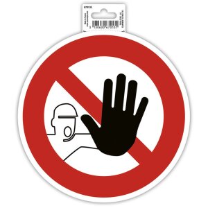 Adhesive sign Do not enter 20 cm