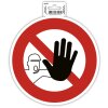 Adhesive sign Do not enter 20 cm