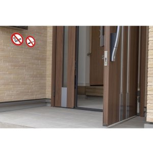 Adhesive sign-notice prohibiting smoking and vapour 10cm