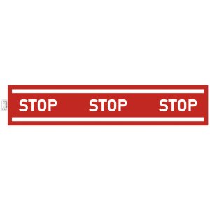 Adhesive sign stop tape 100 cm red