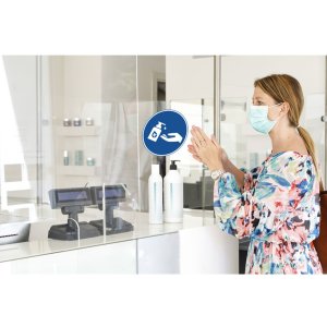 Adhesive label hand disinfection 20 cm