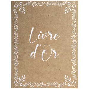 Guestbook Kraft 27x22 cm gold edge