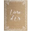 Guestbook Kraft 27x22 cm gold edge