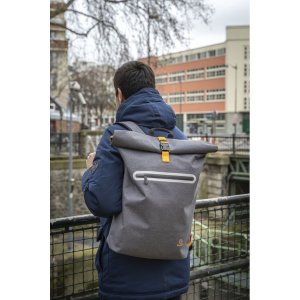 Exacompta Waterproof Backpack Exactive Young 33x49x14cm Storm Grey