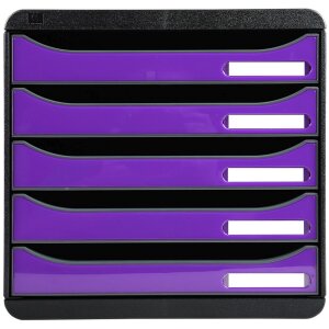 Exacompta drawer box Big Box Plus Iderama Violet Glossy 5...