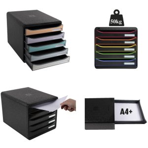 Exacompta drawer box Big Box Plus Iderama Violet Glossy 5 drawers A4+