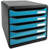 Exacompta 3097282D Drawer box Big Box Plus 5 drawers turquoise glossy