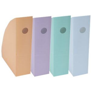 Exacompta 18296SETD Set of 4 magazine files MAG-CUBE Aquarel assorted colours