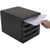 Exacompta 3104214D Drawer box Big Box Plus 4 open drawers Glossy Black