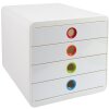 Exacompta 314398D Drawer box POP-BOX 4 drawers White Harlequin