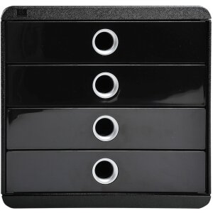 Exacompta 314438D Drawer box POP-BOX 4 drawers black...