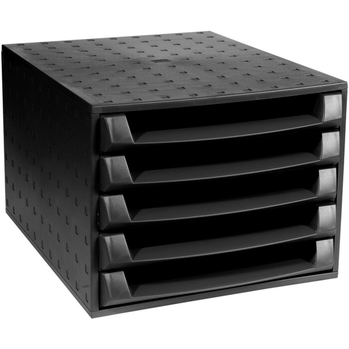 Exacompta 221014D Drawer box THE BOX 5 open drawers EcoBlack Black