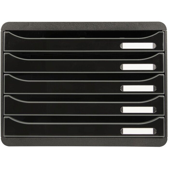 Exacompta 308714D Drawer box Big Box Plus Horizon Black 5 drawers