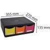 Exacompta TOOLBOX storage module 3 drawers rainbow 13.5 cm high