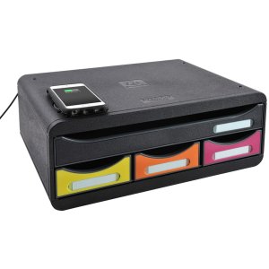 Exacompta TOOLBOX MINI 4 drawers Qi charging station rainbow